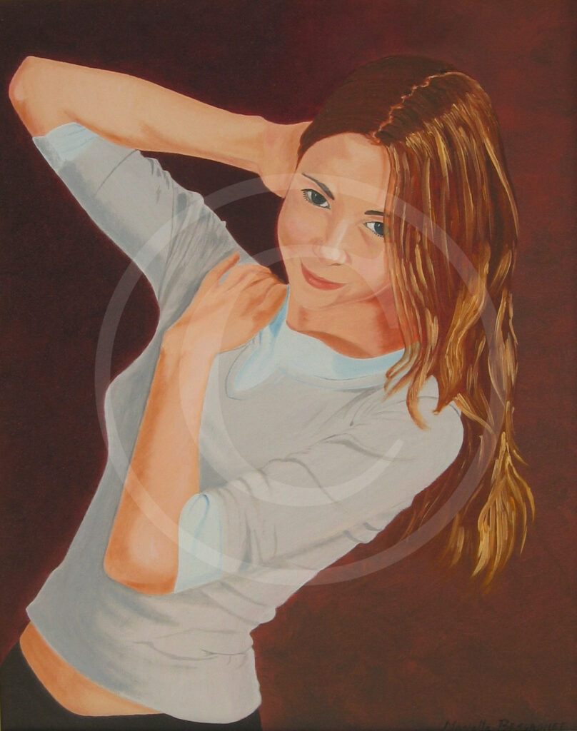 Jeune danseuse prenant la pose
